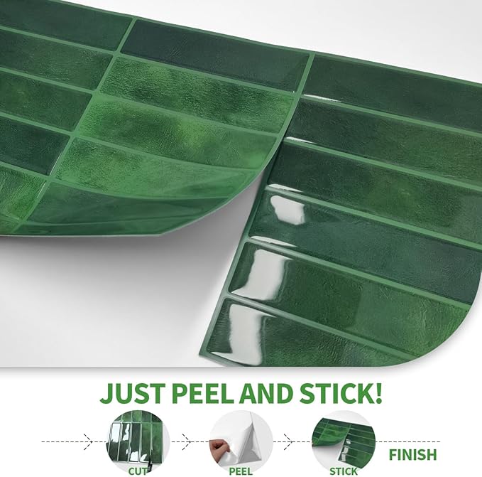 Peel and Stick Backsplash 3D Wall Tiles, Self-Adhesive, Oil Proof, Waterproof