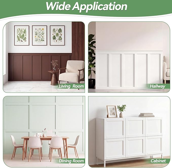 12 Pcs MDF Board and Batten Wall Panel Kits