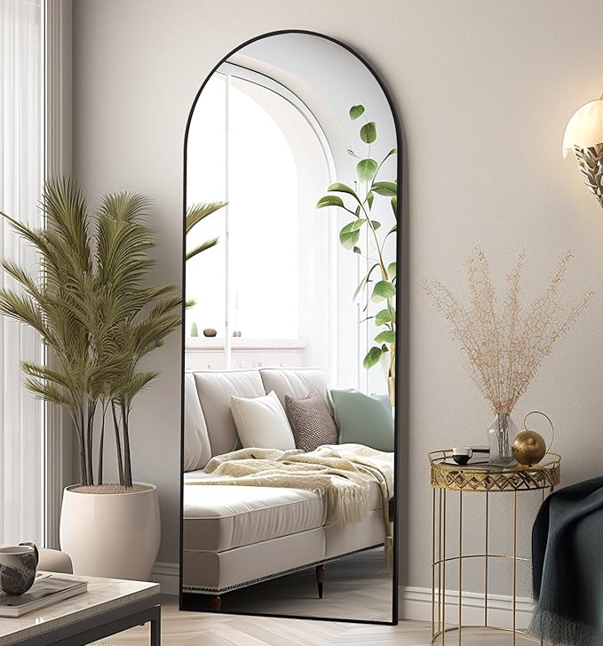 Floor Mirror, Arched Mirrors Full Length, Freestanding Mirrors, Arch Floor