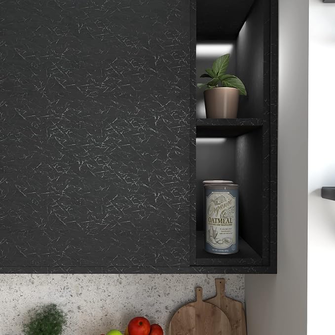 Cohoo Home Black Silk Peel and Stick Wallpaper