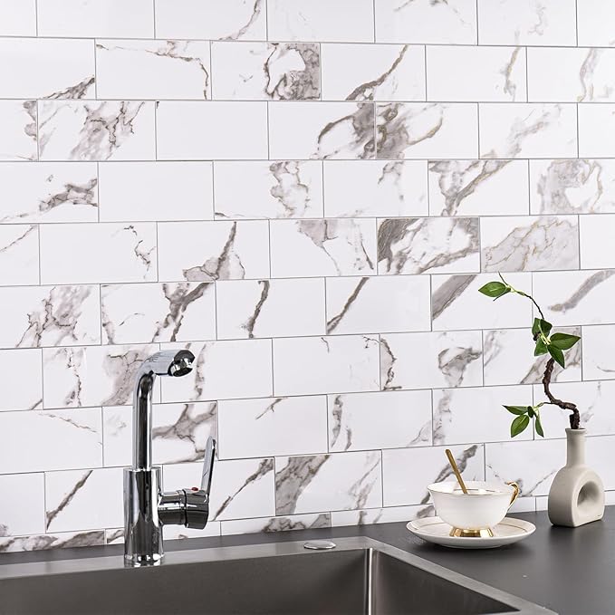 StyloVue 100 Pieces Peel and Stick Backsplash