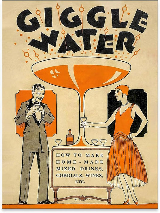 noxozoqm Funny Cocktail Wall Art Vintage Trendy Bar Cart Decor Martini Wine