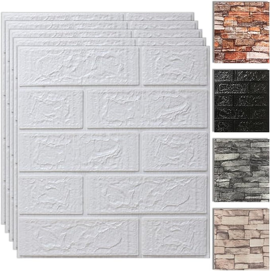30PCS 3D Wall Panels Peel and Stick Foam, Self-Adhesive Decorative 3D Brick