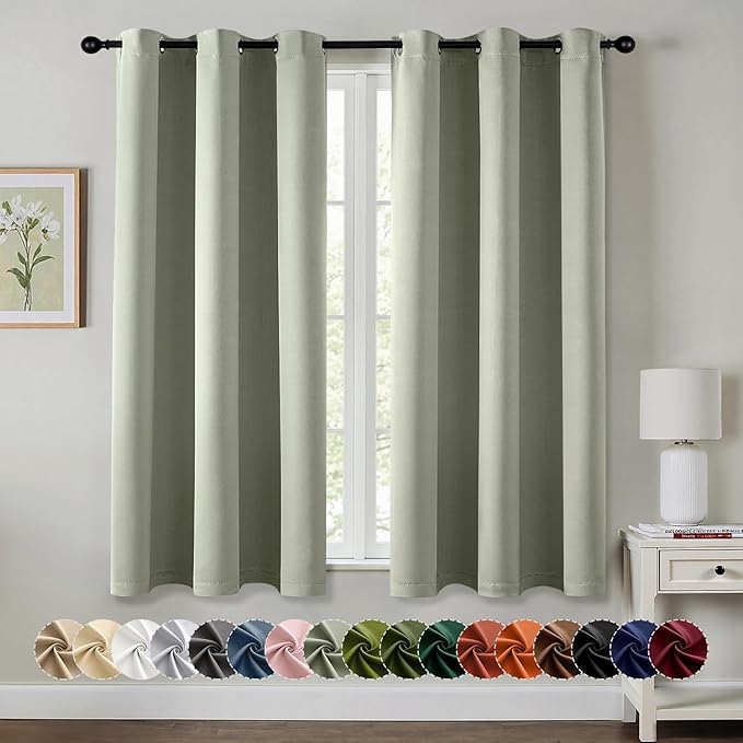 MIULEE Blackout Curtains for Bedroom Living Room 2 Panels, Thermal Insulated