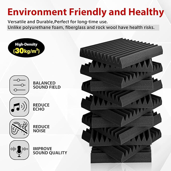 FONESO Acoustic Foam Panels, Sound Proof Foam Panels