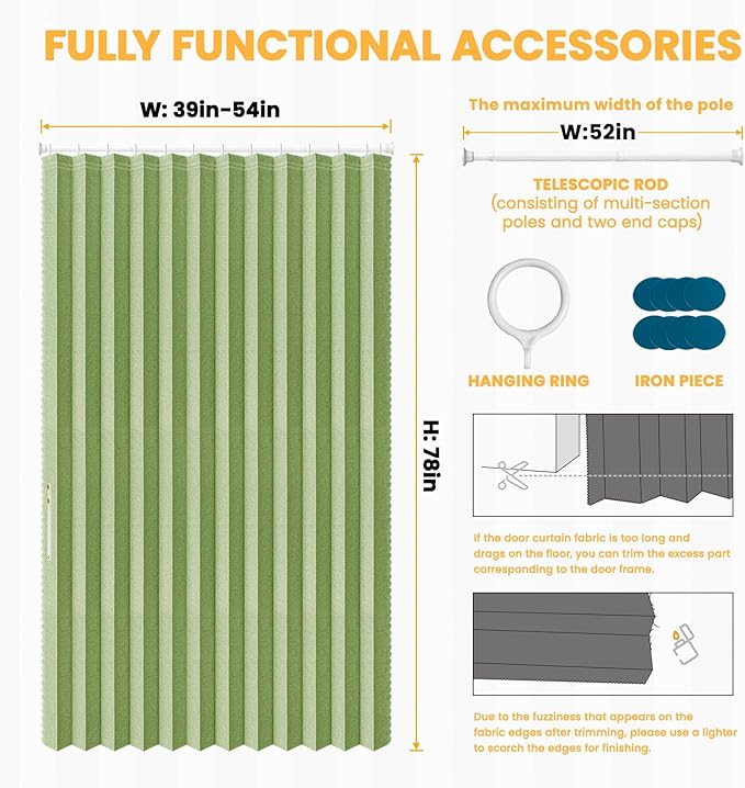 AJAZZ Blackout Magnetic Door Curtain