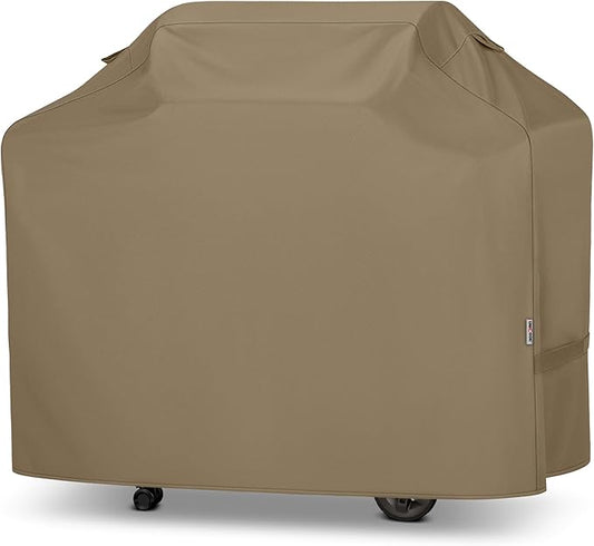 Unicook Grill Cover 60 Inch, Heavy Duty Waterproof Gas Grill Cover for Outside, Fade Resistant Barbecue Protector with Sealed Seam, Fits Weber Char-Broil Nexgrill BBQs up to 58" Wideï¼Neutral Taupe