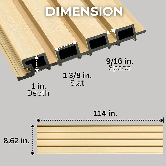 From Plain to Beautiful in Hours WPC Exterior Wall Slat Panels Waterproof