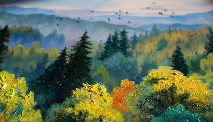Ardemy Forest Landscape Canvas Painting 40"x20"