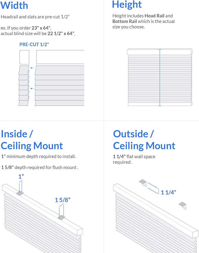 CHICOLOGY Blinds for Windows, Mini Blinds, Window Blinds, Door Blinds, Blinds &