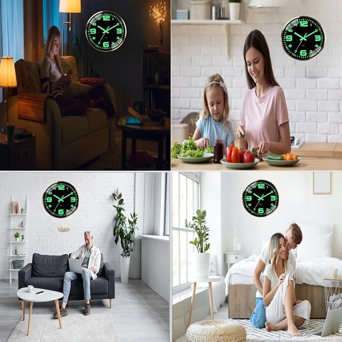 12-inch wall clock, battery powered,