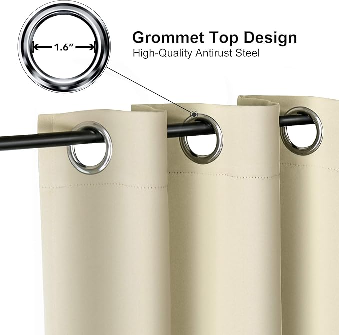 ChrisDowa Blackout Curtains 70 inches Wide