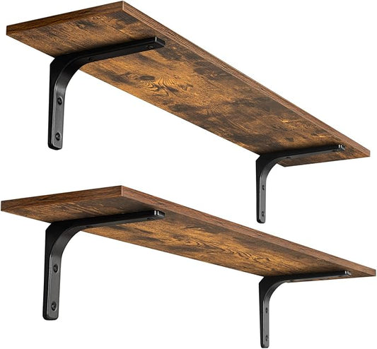 DINZI LVJ Long Wall Shelves, 39.4Inch Wall Mounted Shelves Set of 2, Extra