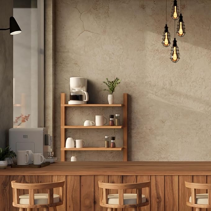 WADILE Beige Concrete Wallpaper 15.7 in * 708 in, Cement Contact Paper 3D Matte
