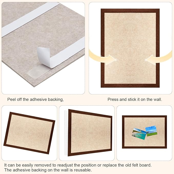 Felt Bulletin Board, 15.7''X 11.8'' corkboard Pin Board