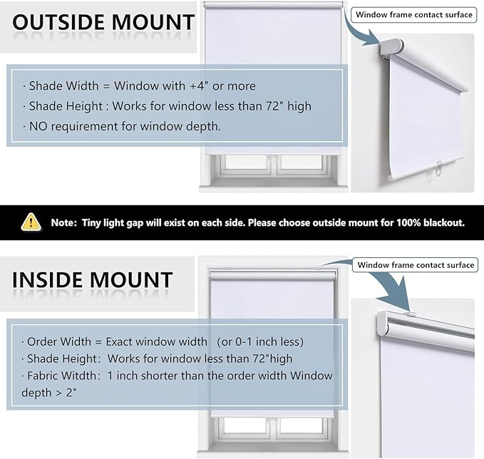 Customize Cordless Roller Shades Blackout Blinds