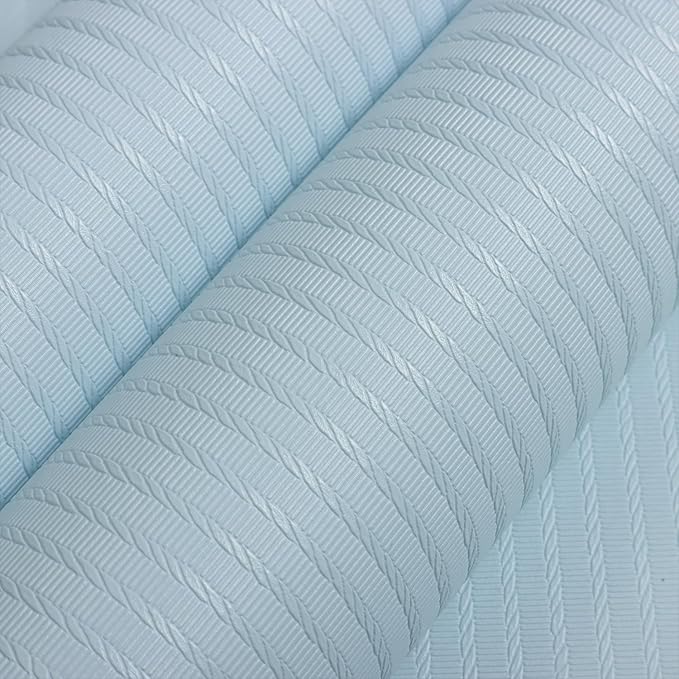 Orainege Peel and Stick Wallpaper Light Blue Wallpaper 15.7"x393.7" Textured