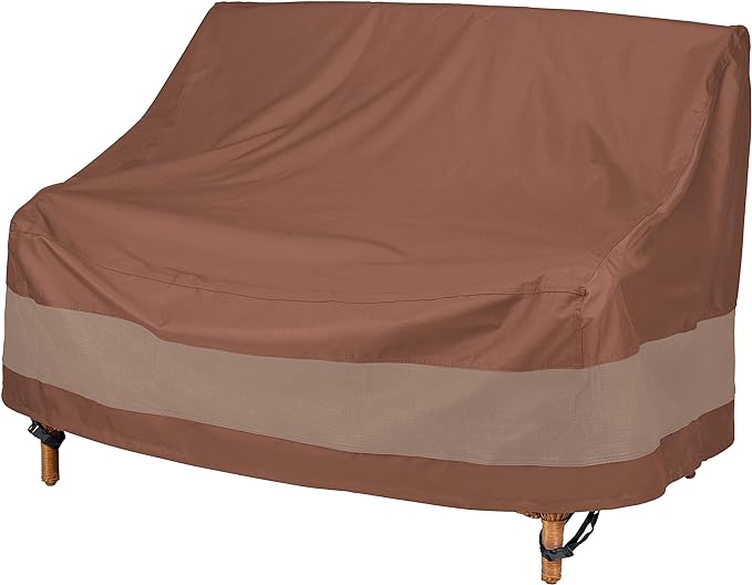 DUCKCOVERS Ultimate Waterproof Patio Loveseat Cover, Durable Outdoor Sofa Cover, Heavy Duty Lawn Patio Furniture Covers with Attachment Strap, 70W x 38D x 35H inch, Patio Furniture Covers