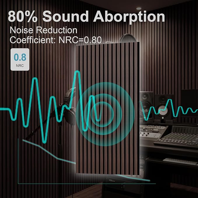 Wood Slat Acoustic Wall Panels-3D Fluted Sound Absorbing Panel