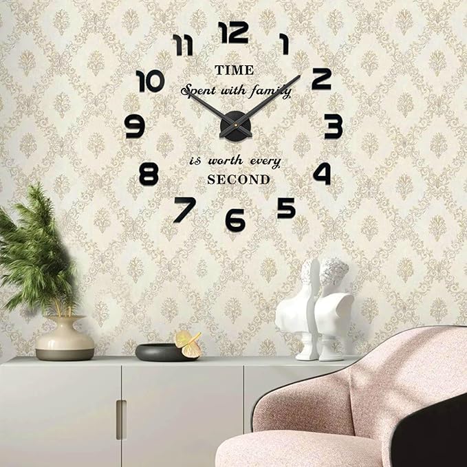 VANGOLD Large Wall Clocks for Living Room Decor, Decorative Wall Clocks Battery