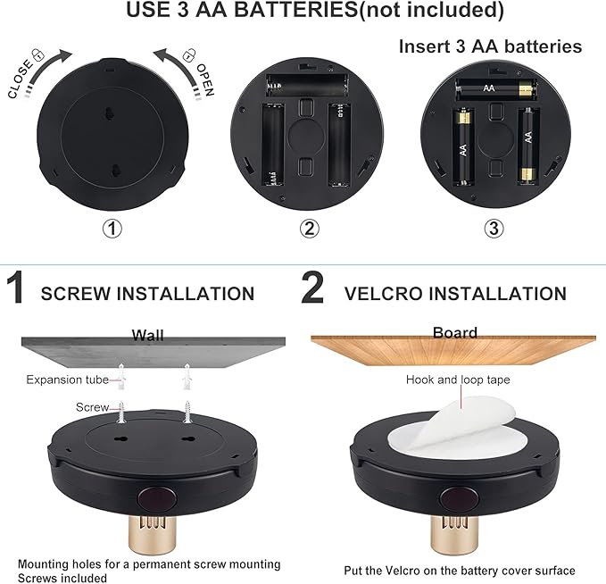 HAMVIDNE Wireless LED Spotlight, Battery Powered Picture Lights, Uplighting