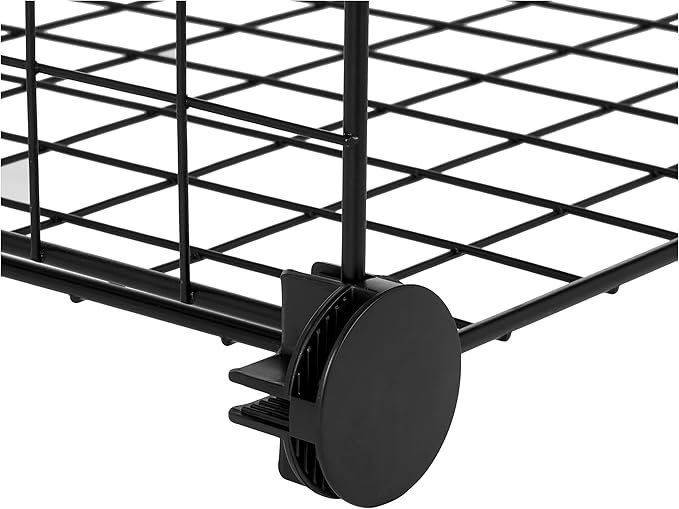 Amazon Basics 6 Cube Wire Grid Storage Organizer, Stackable Cubes, Cubby