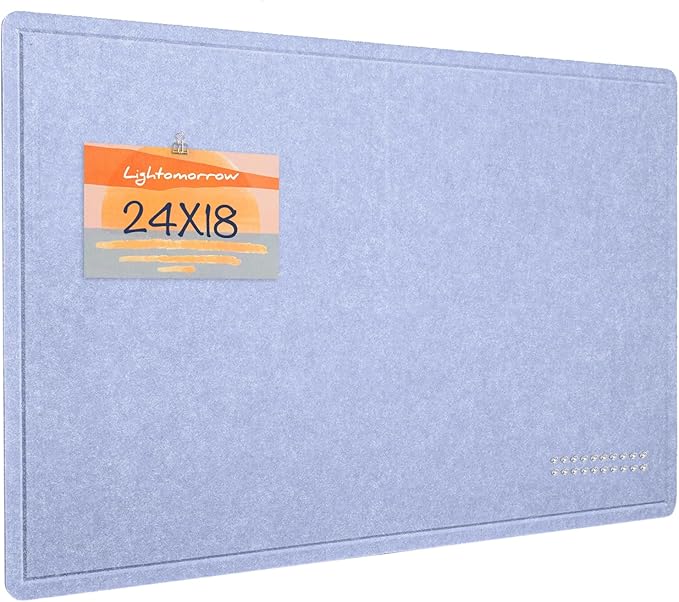 Lightomorrow Bulletin Board, 24 x 18 inches Felt Board Decorative Pin Board