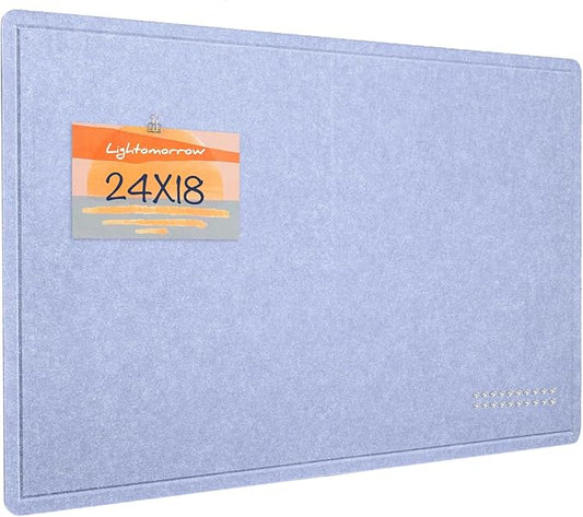 Lightomorrow Bulletin Board, 24 x 18 inches Felt Board Decorative Pin Board