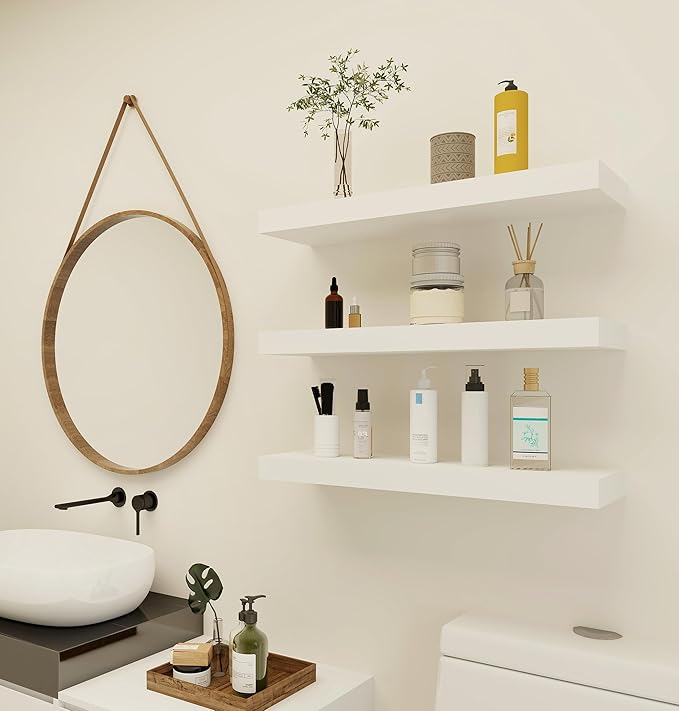 Vervida® White Floating Shelves