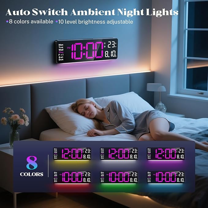 Digital Clock Large Display, Led Big Wall Clocks