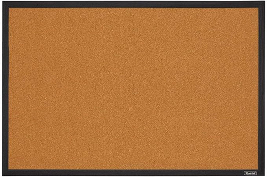 Quartet Cork Bulletin Board, Framed Corkboard, Message Board, Vision Board