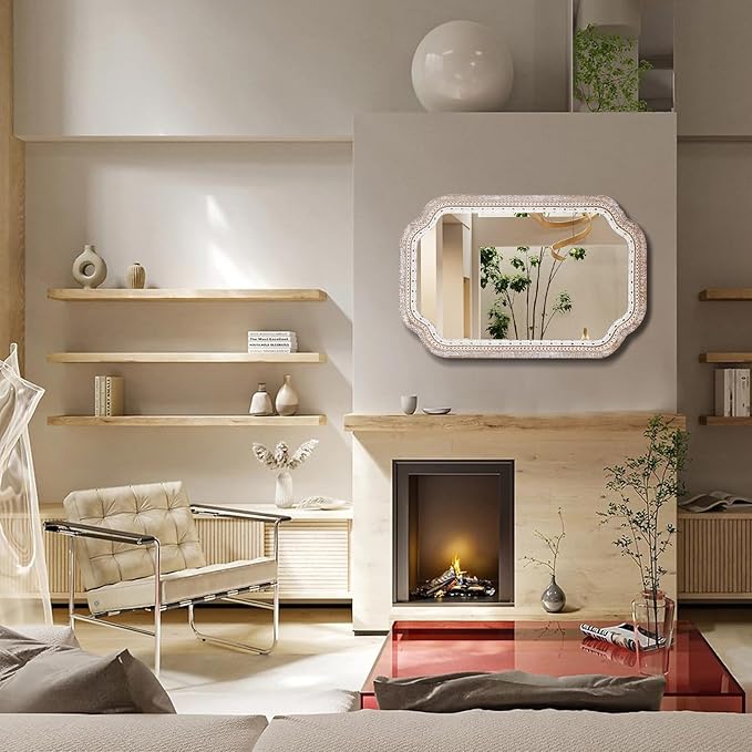 Reflinto 36x24 inch Rustic Farmhouse Wall Mirrors