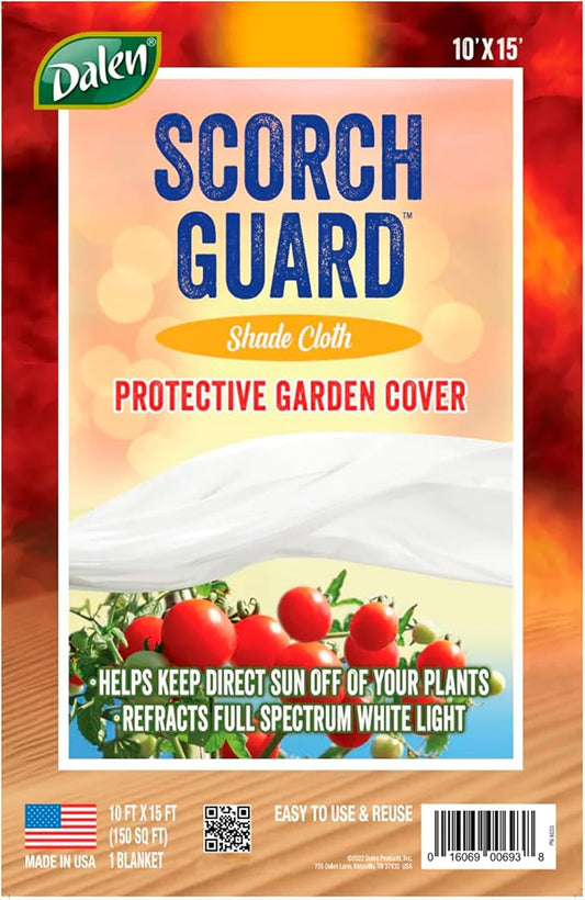 Dalen Scorch Guard - Protect Your Plants from Direct Sunlight - Full Spectrum White Light Refraction Shade Cloth - 10â x 15â