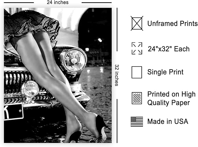Poster Master Sexy Legs on Classic Car Poster