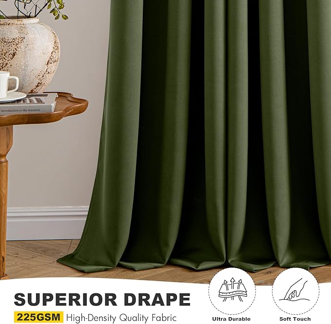MIULEE Blackout Curtains for Bedroom Living Room 2 Panels, Thermal Insulated