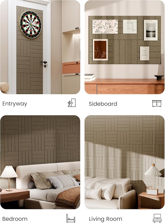 Bumusty Large Cork Board Alternative-36 x 24" Felt Bulletin Board Tiles