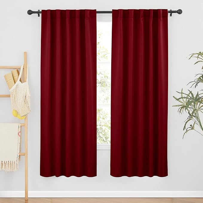 RYB HOME Decorative Room Darkening Curtains, Large Window Curtain Set