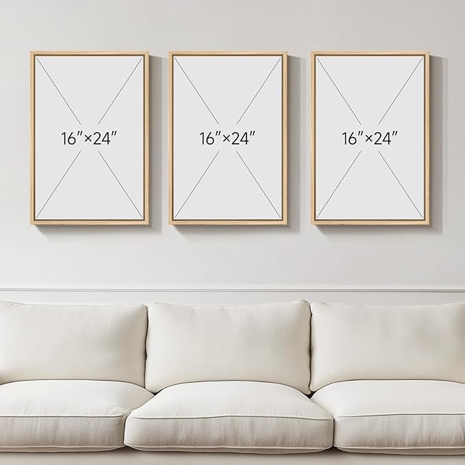 Framed Christian Wall Art Set of 3, The Last Supper Canvas Prints, Neutral