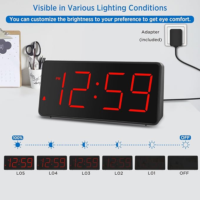 Peakeep Digital Clock, Alarm Clock