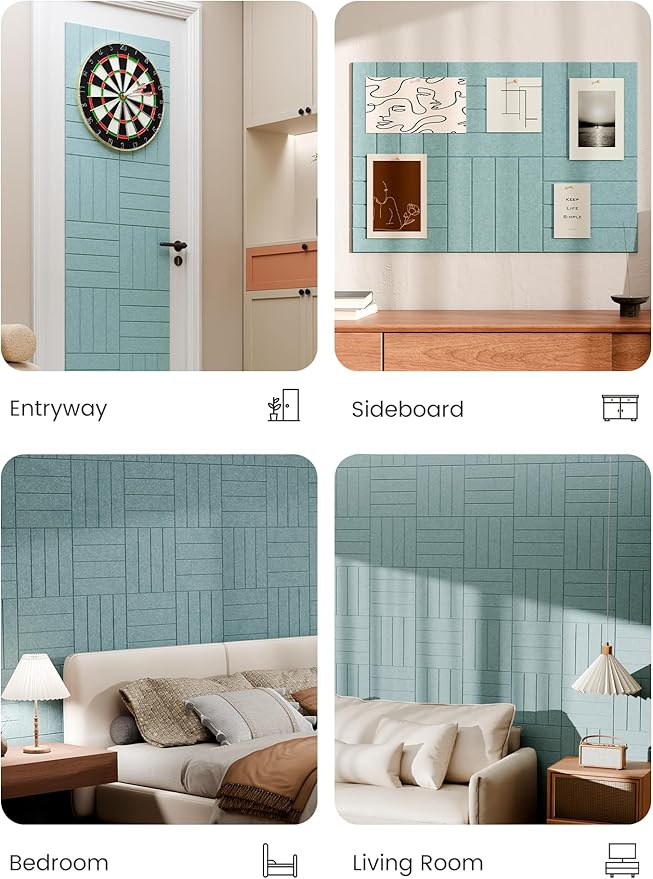 Bumusty Large Cork Board Alternative-36 x 24" Felt Bulletin Board Tiles