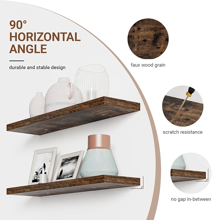 Heimlove 32 Inch Floating Shelves