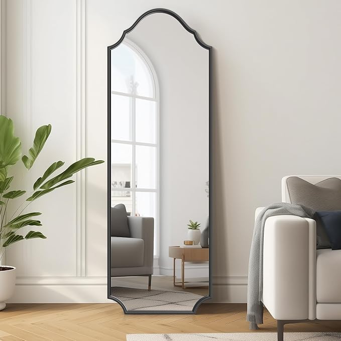 WallBeyond Arched Full Length Mirror Wall Mounted, Living Room, Hanging or
