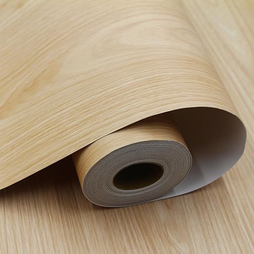 Wood Grain Peel and Stick Floor Tiles – 11.8” Width, Full Roll Length of 394" –