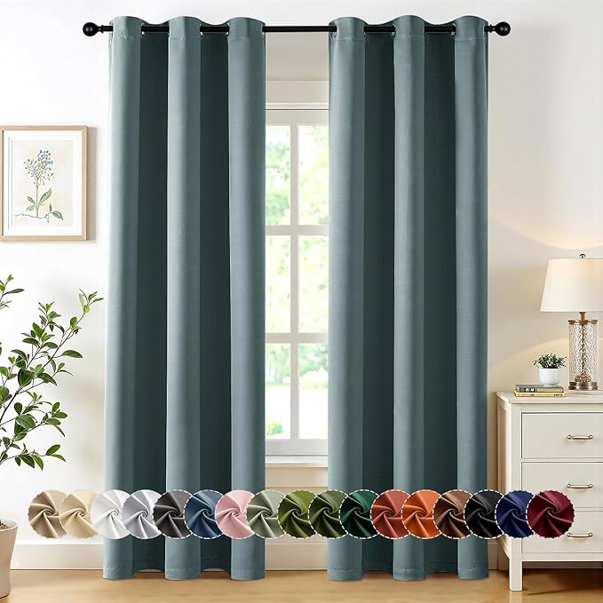 MIULEE Blackout Curtains for Bedroom Living Room 2 Panels, Thermal Insulated