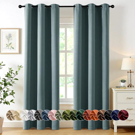 MIULEE Blackout Curtains for Bedroom Living Room 2 Panels, Thermal Insulated