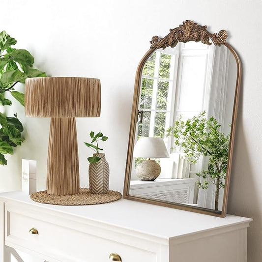 HQiJun Wall Mirror Window Decorative Traditional Vintage Ornate Baroque Mirrors