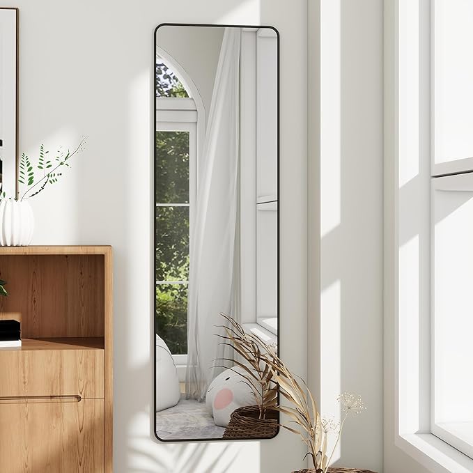 Full Length Door Mirror 14x48, Metal Frame