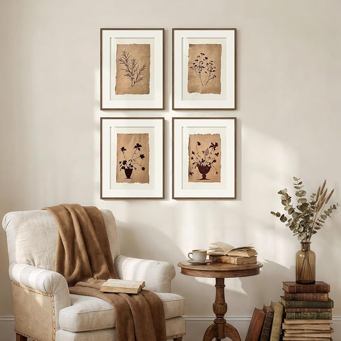Framed Vintage Botanical Wall Art