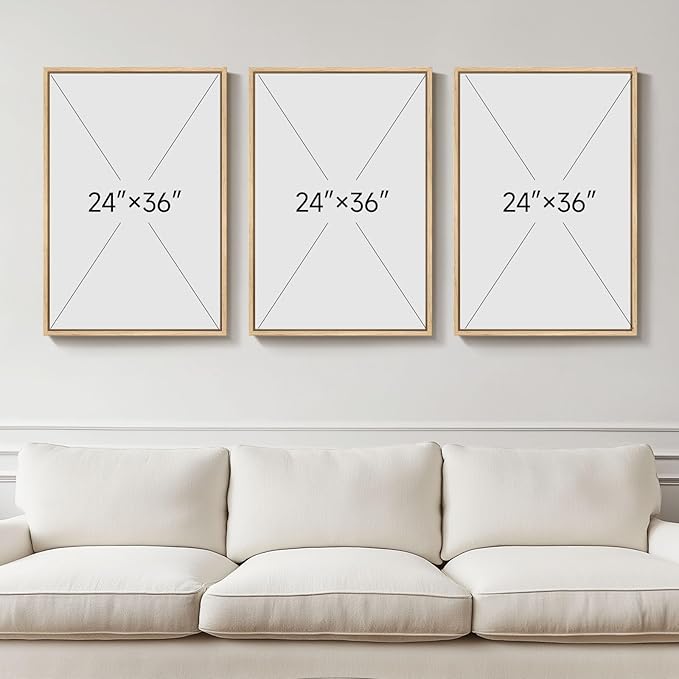 Large Framed Matisse Wall Art for Living room, 3 Piece Colorful Abstract Canvas