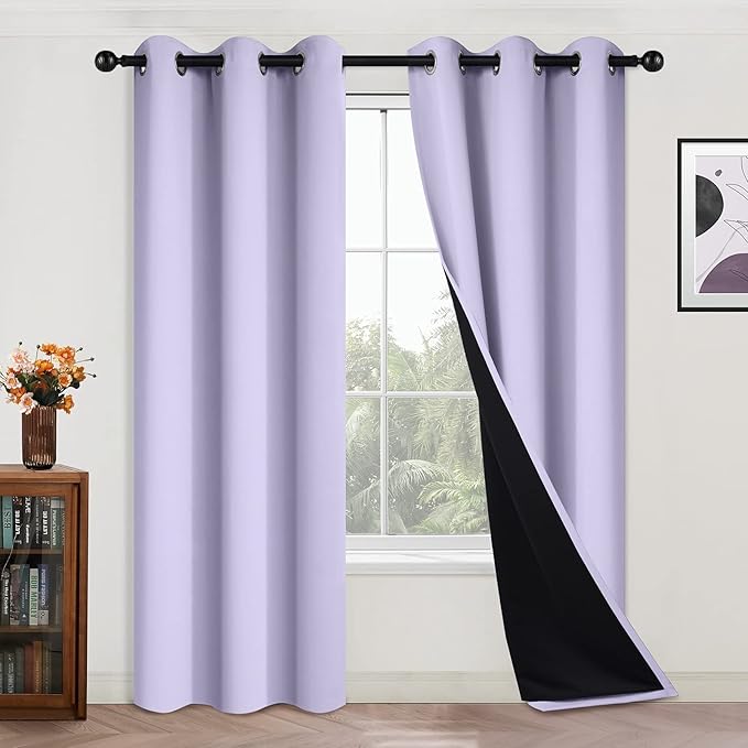 Yakamok 84 Inch Length 100% Blackout Curtains